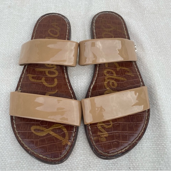 Sam Edelman Haydee Womens Tan Brown Slip On Slide Sandal Size US 6 1/2 W - Picture 1 of 12